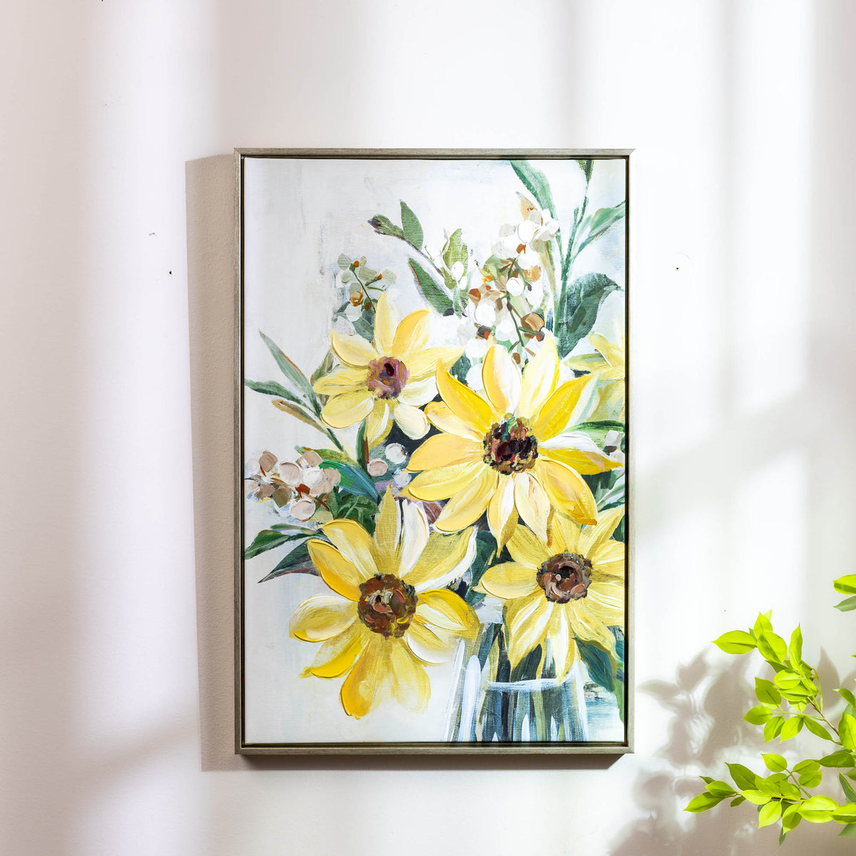 Floral Frame 18.5"L x 28"H Canvas -Ship Only