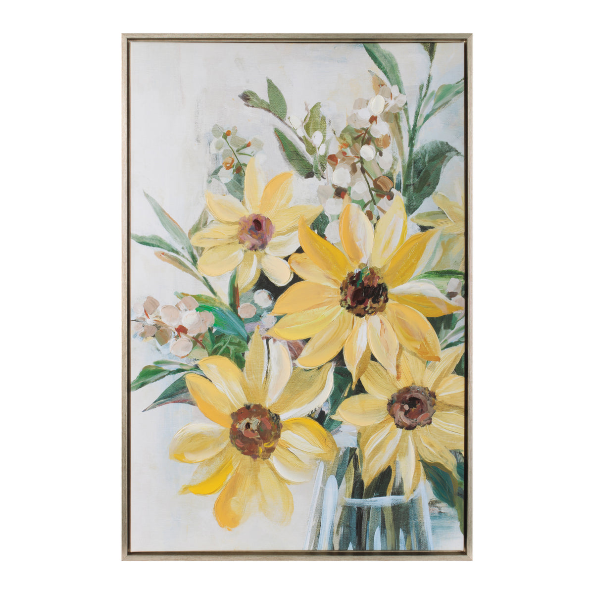 Floral Frame 18.5"L x 28"H Canvas -Ship Only