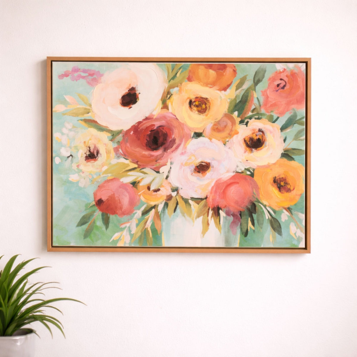Floral Frame 32.5"L x 24.5"H Canvas -Ship Only