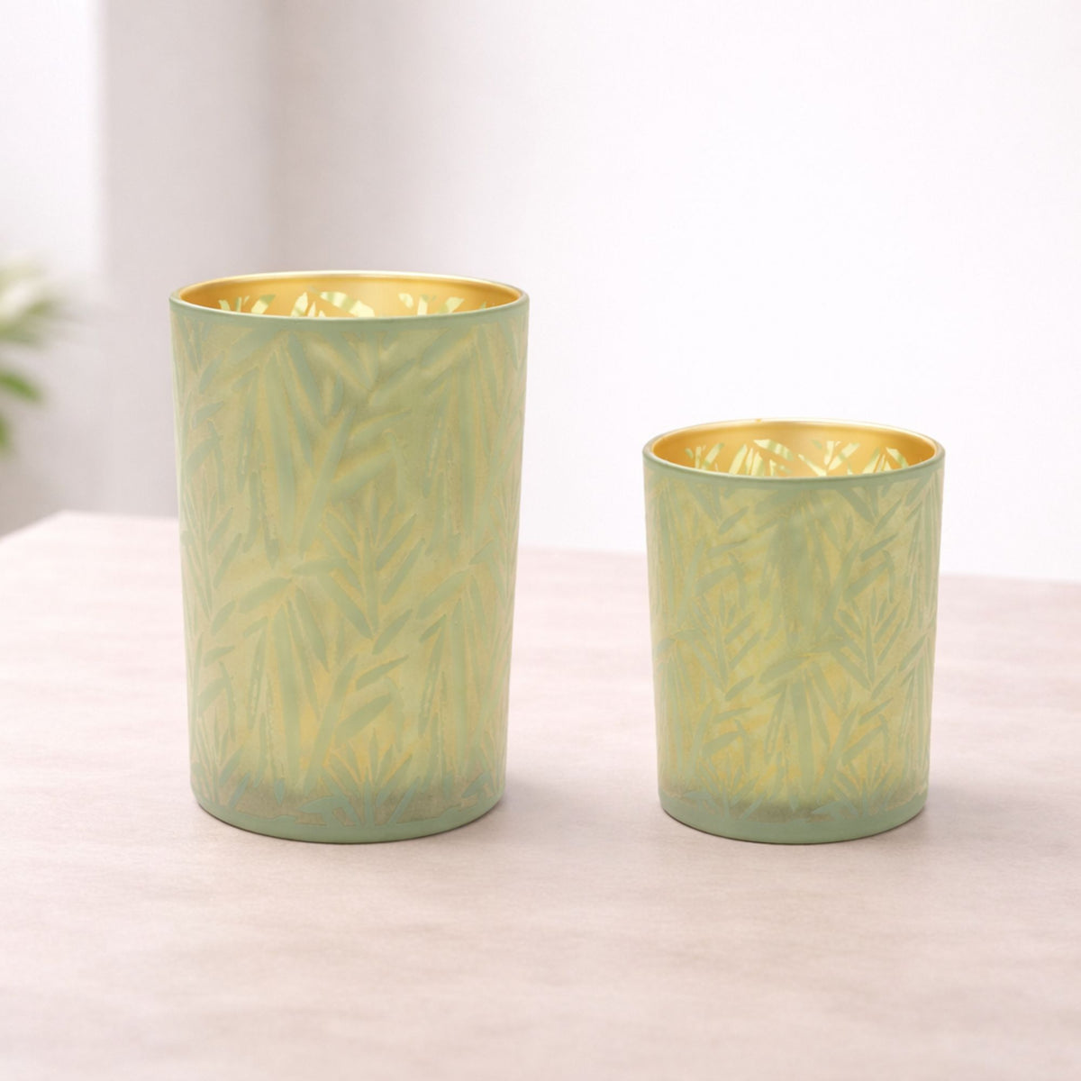 Candle Holder (Set of 2) 4.5"D x 7"H, 4.75"D x 7"H Glass -Ship Only