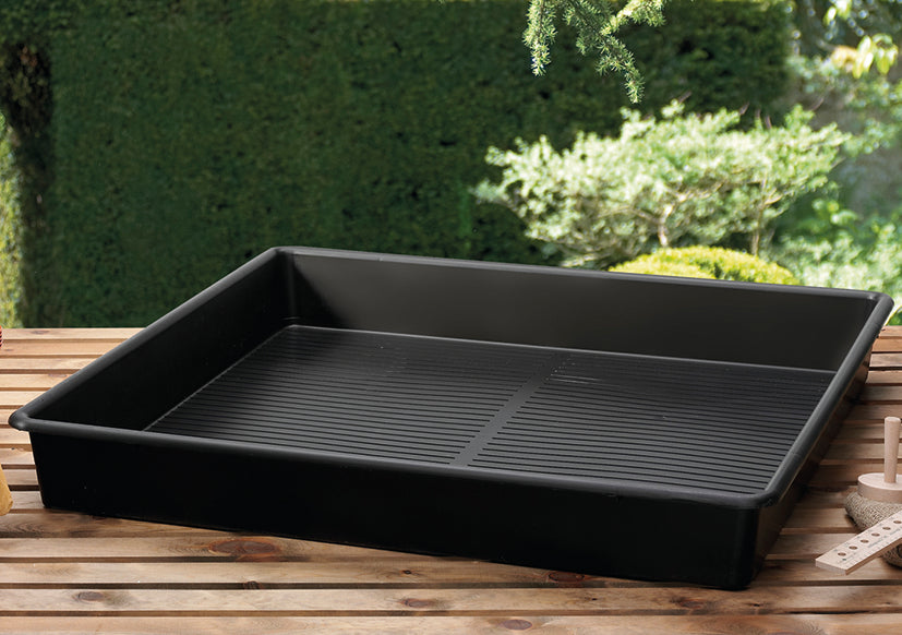 32" Black Square Garden Tray -Ship Only