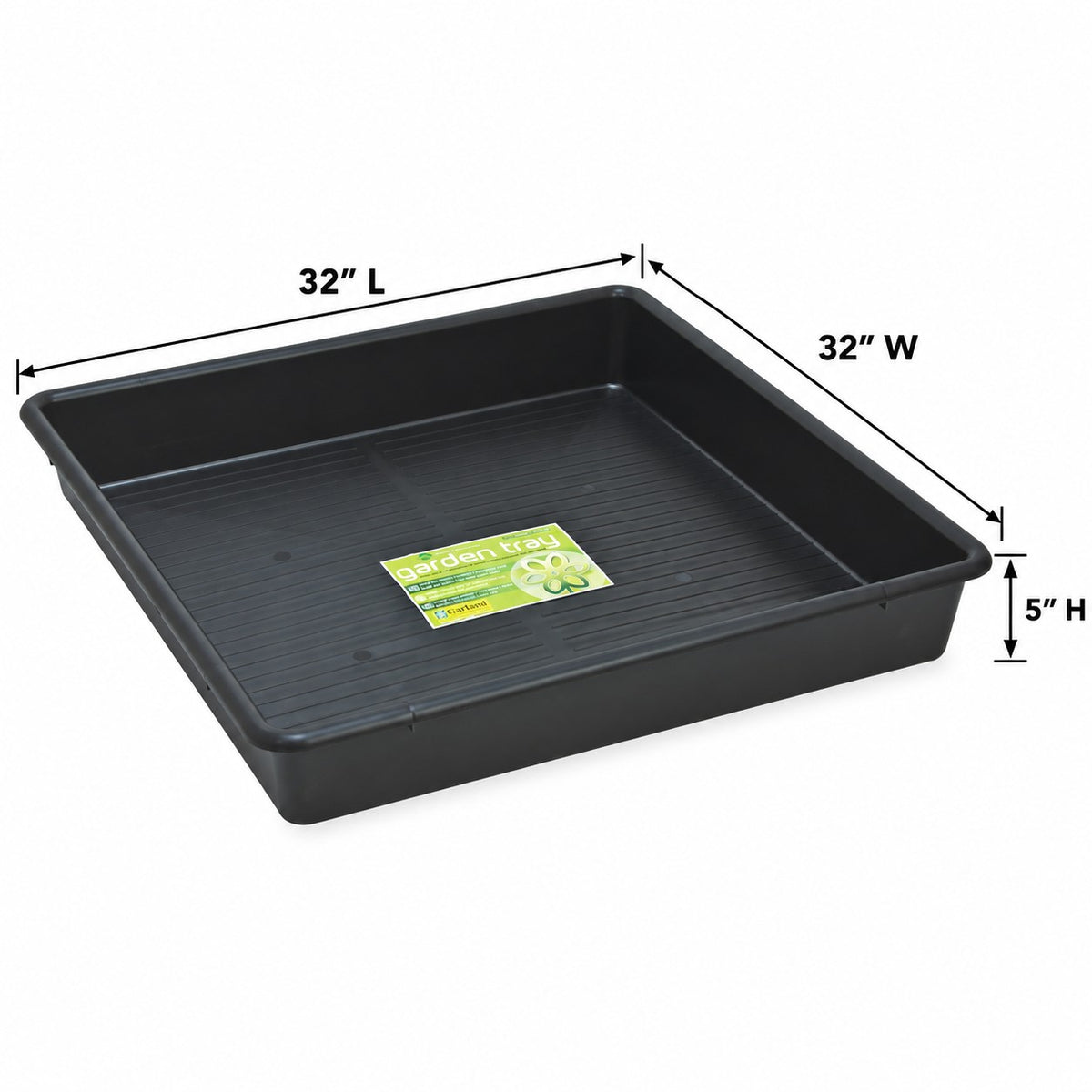 32" Black Square Garden Tray -Ship Only