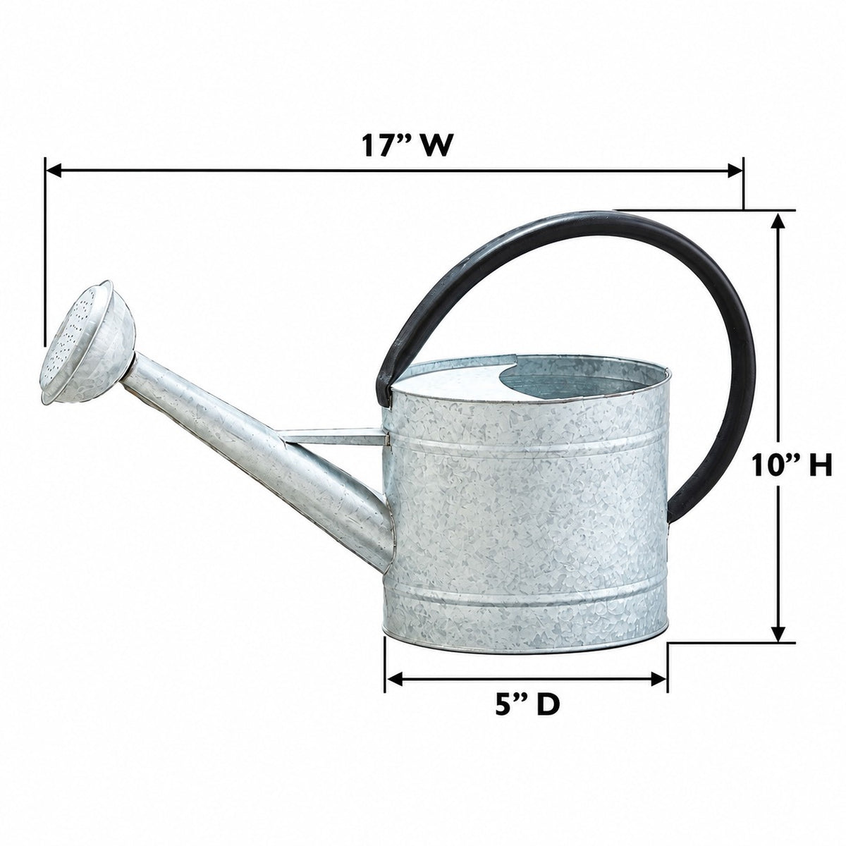 0.7 gal Oval Aged Zinc Watering Can -Ship Only