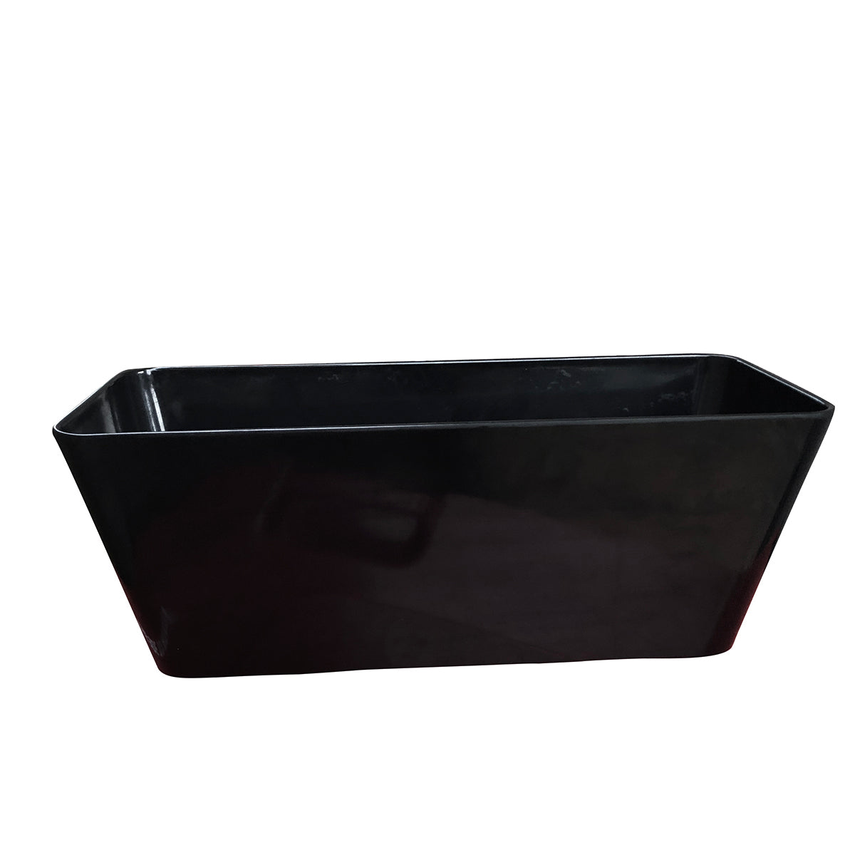 16" Black Rectangular Self-Watering Bamboo Planter -Ship Only