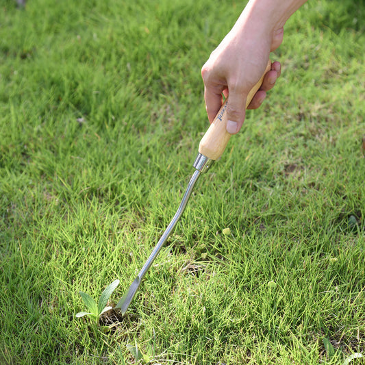 Stainless Steel Weeder with Bamboo Handle -Ship Only