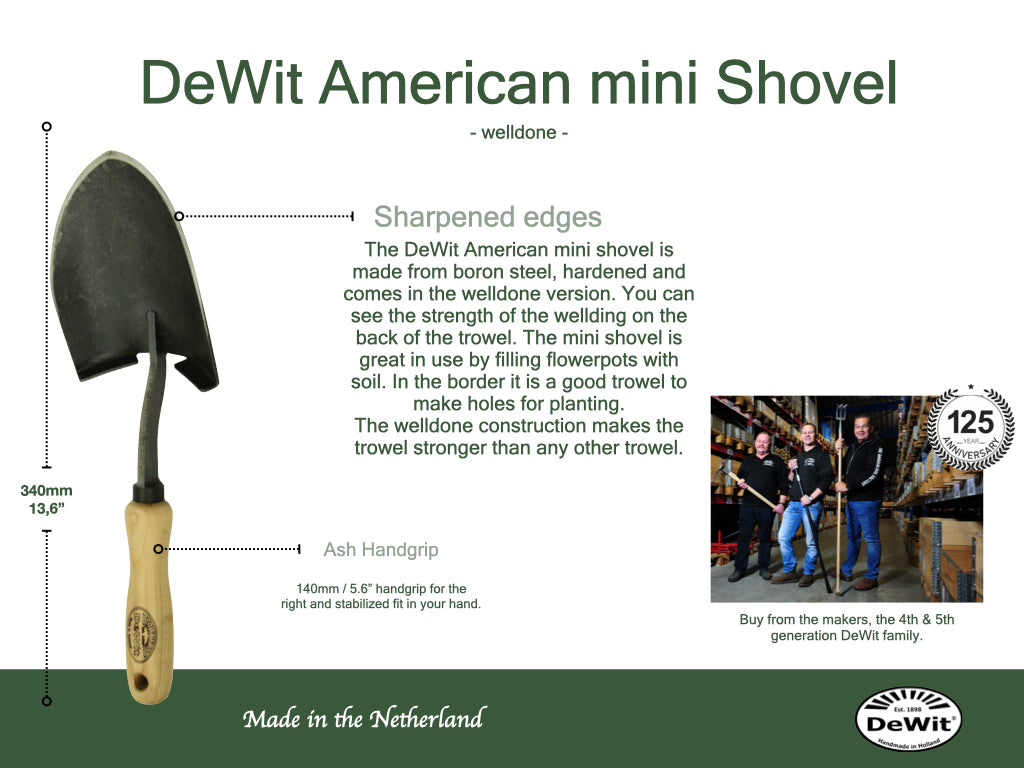 DeWit Shovel - Mini American Welldone -Ship Only