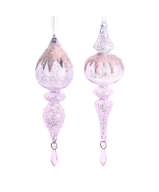 8" Glass Winter Fantasy Icicle Ornament