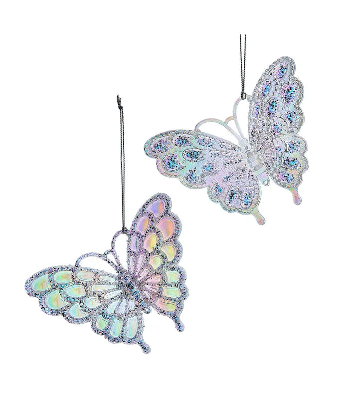 3.8" Opalescent Butterfly Ornament