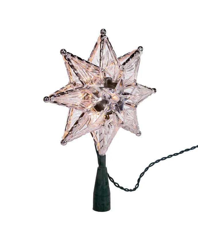 8" UL 10-Light Clear Star Treetop