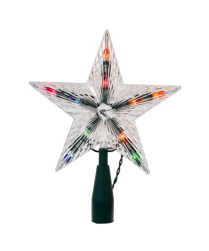 7" UL 10-Light Multicolored Crystal Star Treetop