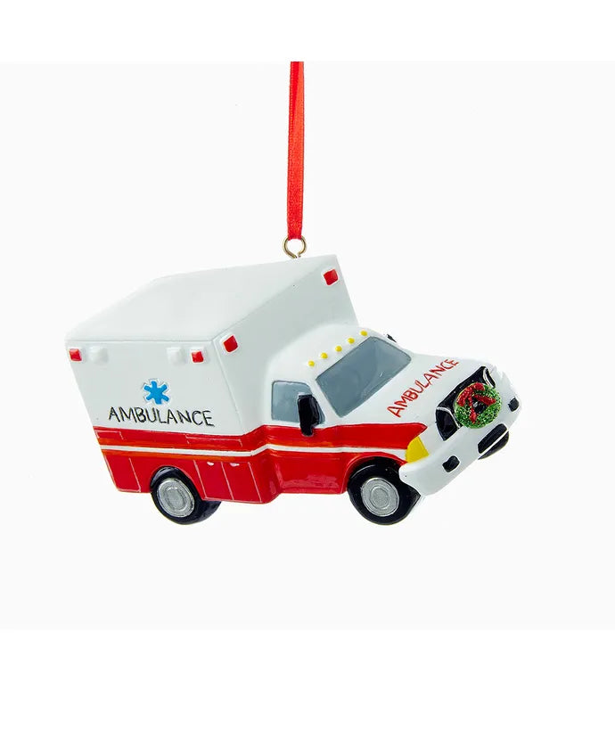 4" Ambulance Ornament For Personalization