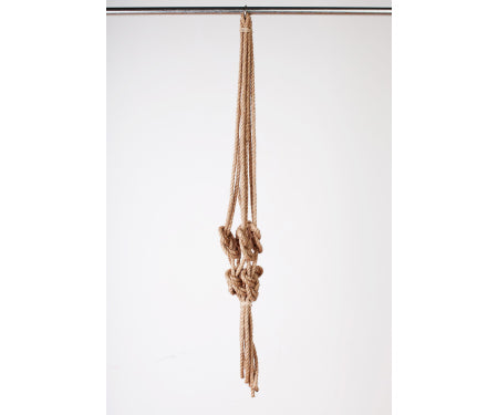 36" Natural Knotted Rope Hanger Macrame