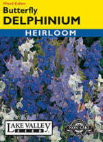 DELPHINIUM BUTTERFLY MIXED COLORS  HEIRLOOM
