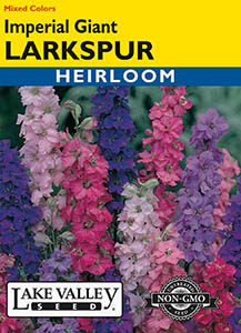 LARKSPUR IMPERIAL GIANT MIXED COLORS  HEIRLOOM