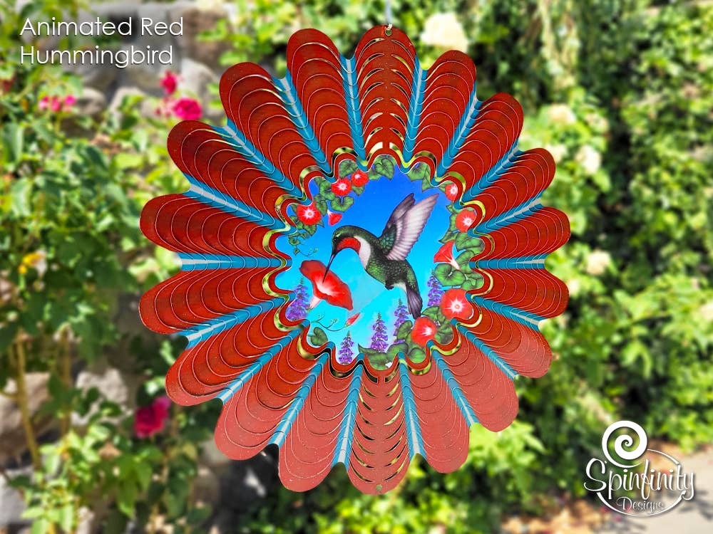 Animated Red Hummingbird