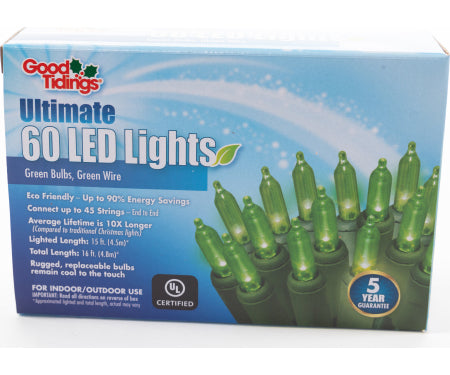 60 LED Lights Green