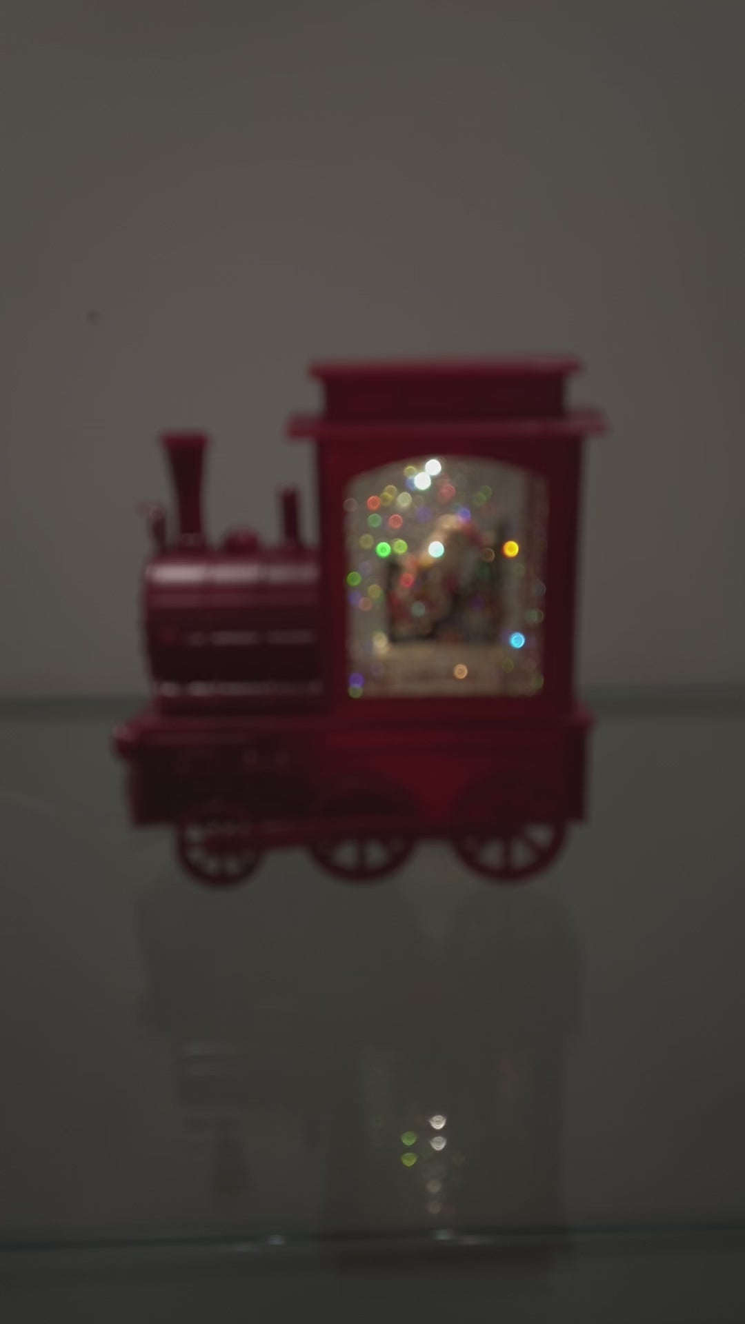 Lighted Spinning Water Globe Train