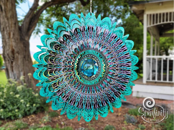 Crystal Cosmic Mandala - Large Wind Spinner