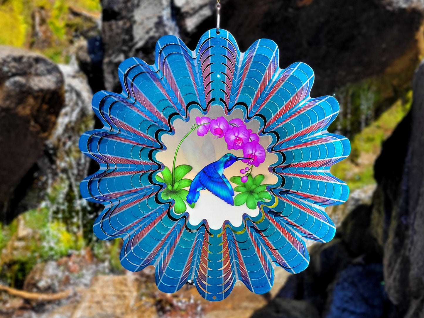 Animated Blue Hummingbird