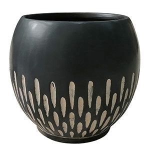 Ava Planter In Brown Finish