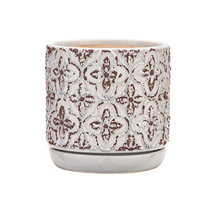 French Rustic Planter In White Finish