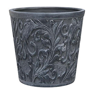 Emma Planter Round Shape In Gray Finish