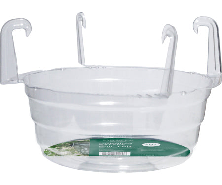 10" Clear Hanging Basket Drip Pan