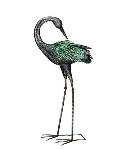 Iridescent Crane Decor - Preening