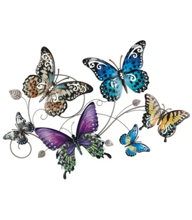 Luster Butterfly Collage Wall Decor - LG