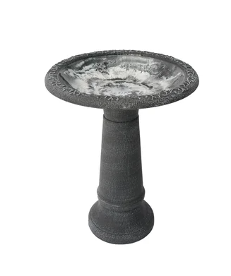 20" Gray Birdbath