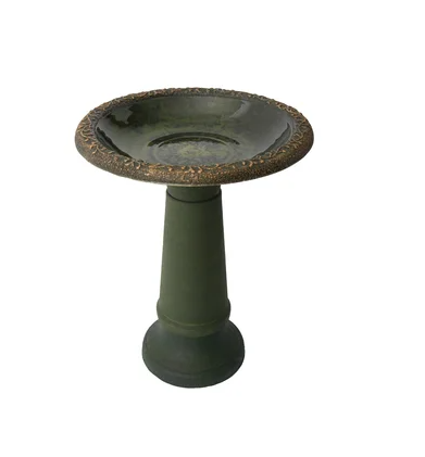 20" Green Birdbath