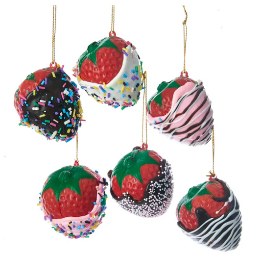 Chocolate Covered Strawberry Ornaments