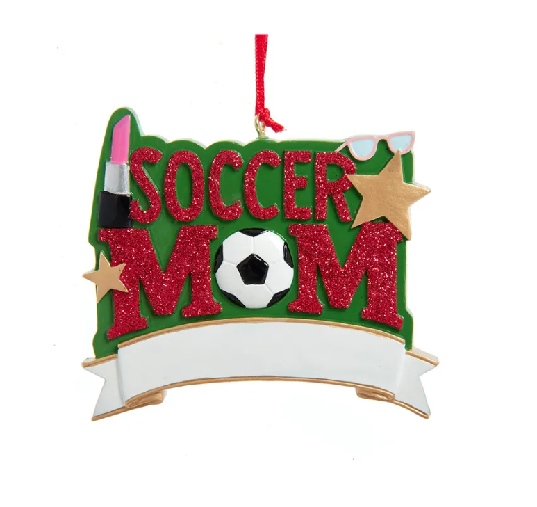 "Soccer Mom" Ornament For Personalization