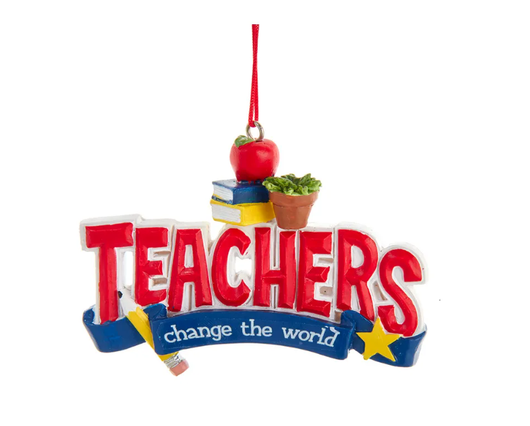 Teachers Change The World Ornament For Personalization