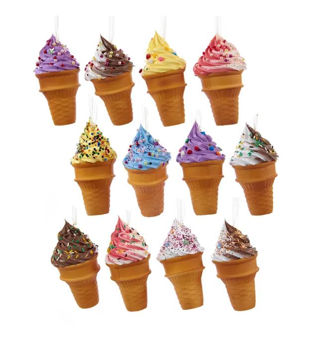 Foam Ice Cream Cone Ornaments