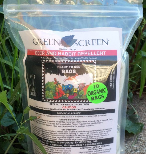 Green Screen Deer and Rabbit Repellent Bags