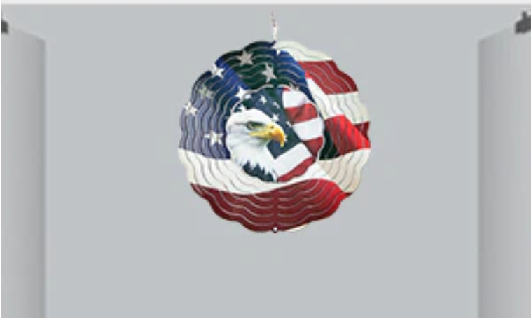 Eagle Flag Wind Spinner