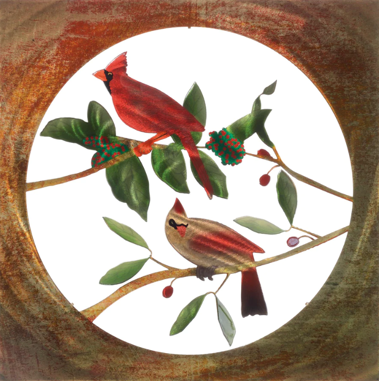 Cardinal Scene Metal Wall Art