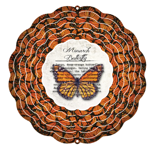 Monarch Butterfly Wind Spinner (10")