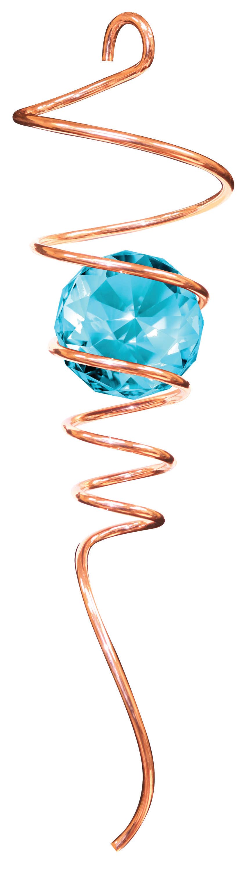Copper / Aqua - Crystal Spiral Tail