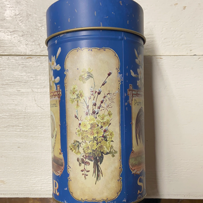 Farm 4 Piece Blue Jar Set Tea, Coffee, Flour, and Sugar