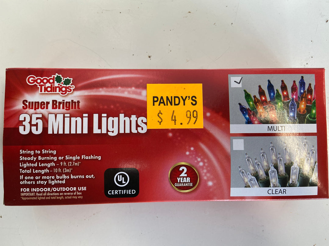 Holiday Lights 35 Super Bright Mini Lights Multicolor