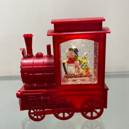 Lighted Spinning Water Globe Train