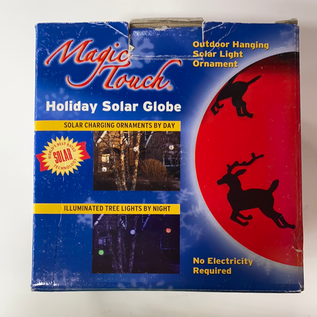 Outdoor Hanging Solar Light Ornament Red Reindeer