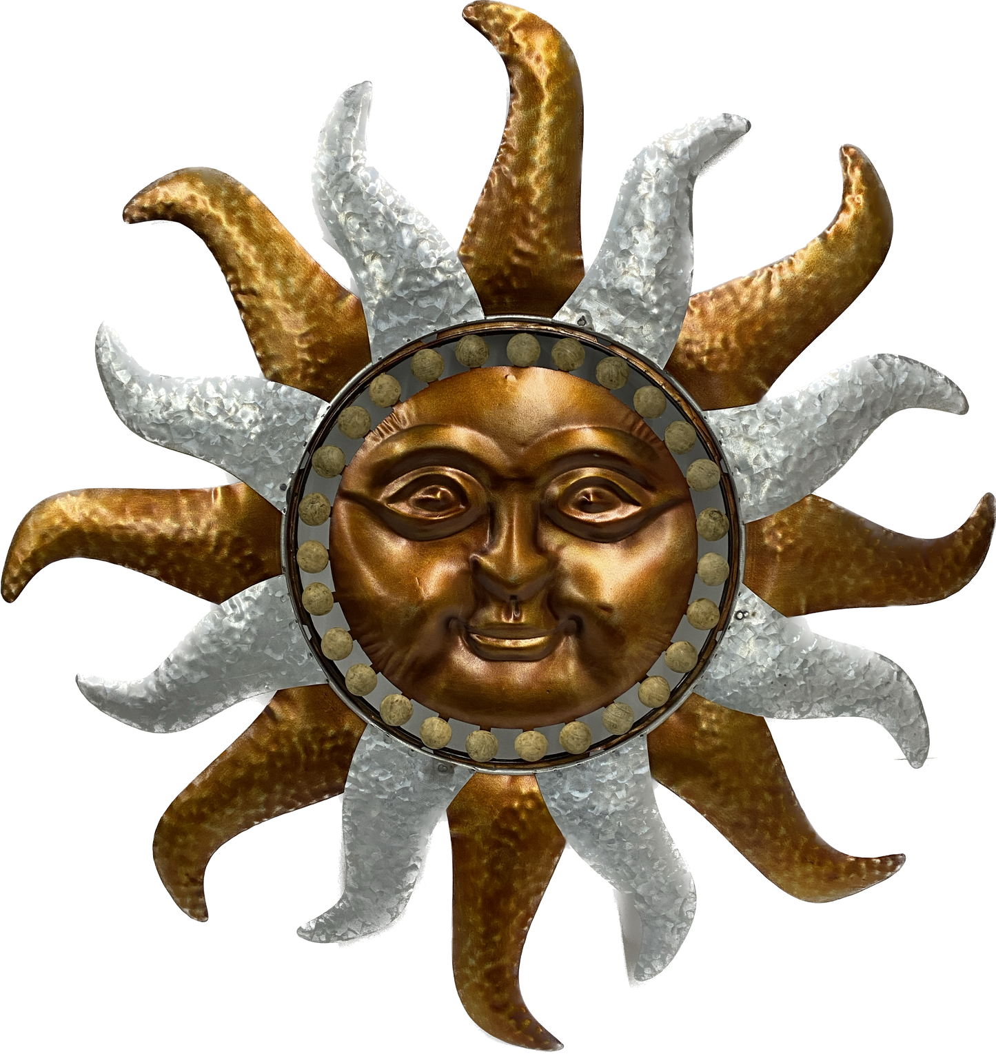 Metal Sun Face Wall Decor 29.5" Diameter
