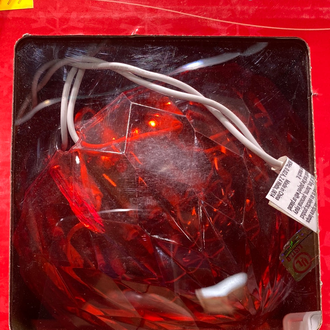 150mm LED Red Crystal Sphere