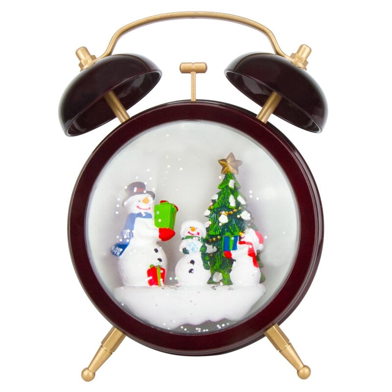 Holiday Lantern Alarm Clock Snowmen