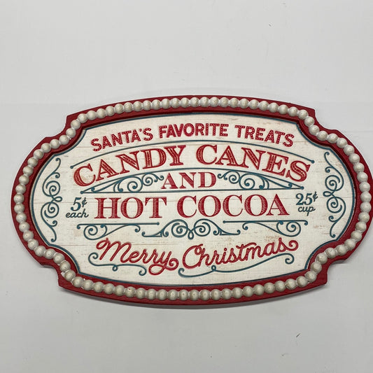 Candy Canes and Hot Cocoa Sign