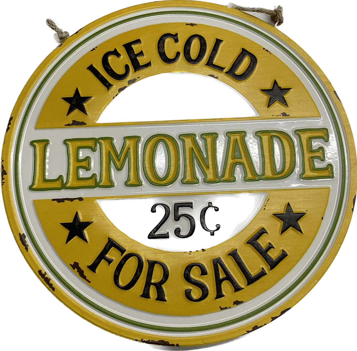 Ice Cold Lemonade Round Sign