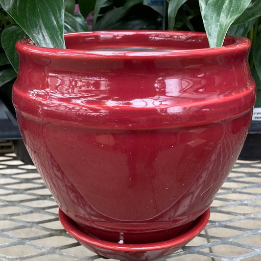 Collins Planter In Oxblood Finish